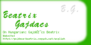 beatrix gajdacs business card